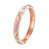 Traditional Hollow Out Flower Bangle Chinese Women's Hand Bracelet Vintage Cloisonne Bangle  Girls
