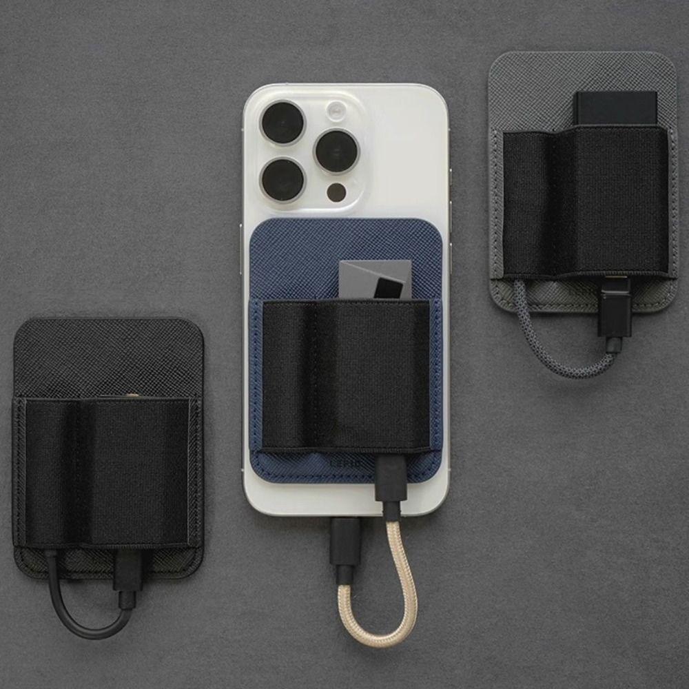 Double-pocket Magnetic DAC Headphones Case PU Storage Bag DAC Pocket Storage Case for Dignis Lepic