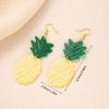 Pineapple design spiral pattern earrings flat acrylic European and American design sense small fresh fruit pineapple earrings
