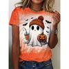 Halloween Festival Women's T-Shirts Harajuku Casual Short Sleeve 3d T-Shirt Fashion Characters Top Tee O-Neck Female Clothing