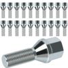 Cciyu 20pcs 12x1.25 Lug Bolts Silver Wheel Lug Shank 28mm for Jeep Renegade Fiat Jeep Compass Cherokee