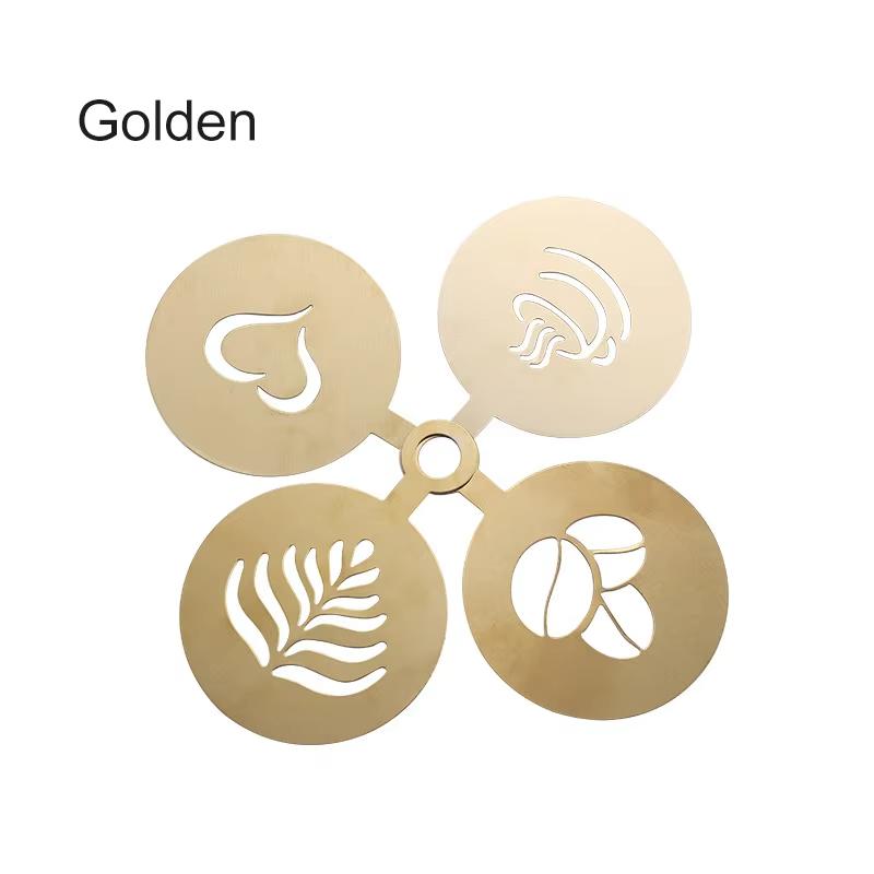 Трафарет из нержавеющей стали для кофе, латте, капучино, трафареты для украшения, торт, печенье, аэрозольная краска, художественная форма для выпечки, шаблон для бариста