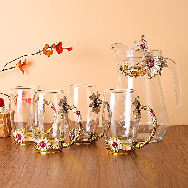 Чайная чашка из термостойкого хрустального стекла с эмалью Daisy — идеальный подарок на день рождения или праздник