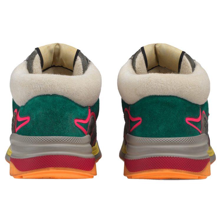 GUCCI Ultrapace Suede Mid top Athletic Shoes Casual Shoes Women's Gray Green 598987 0PVZ0 3185