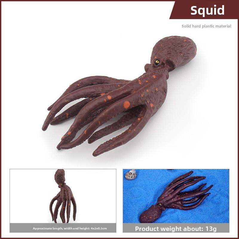 Морское существо Морской слизень Кальмар ПВХ Модель Украшение для украшения аквариума Офис