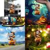 Creative Acrylic Halloween Car Mirror Decoration Cute Cartoon Style Pendant Accessory