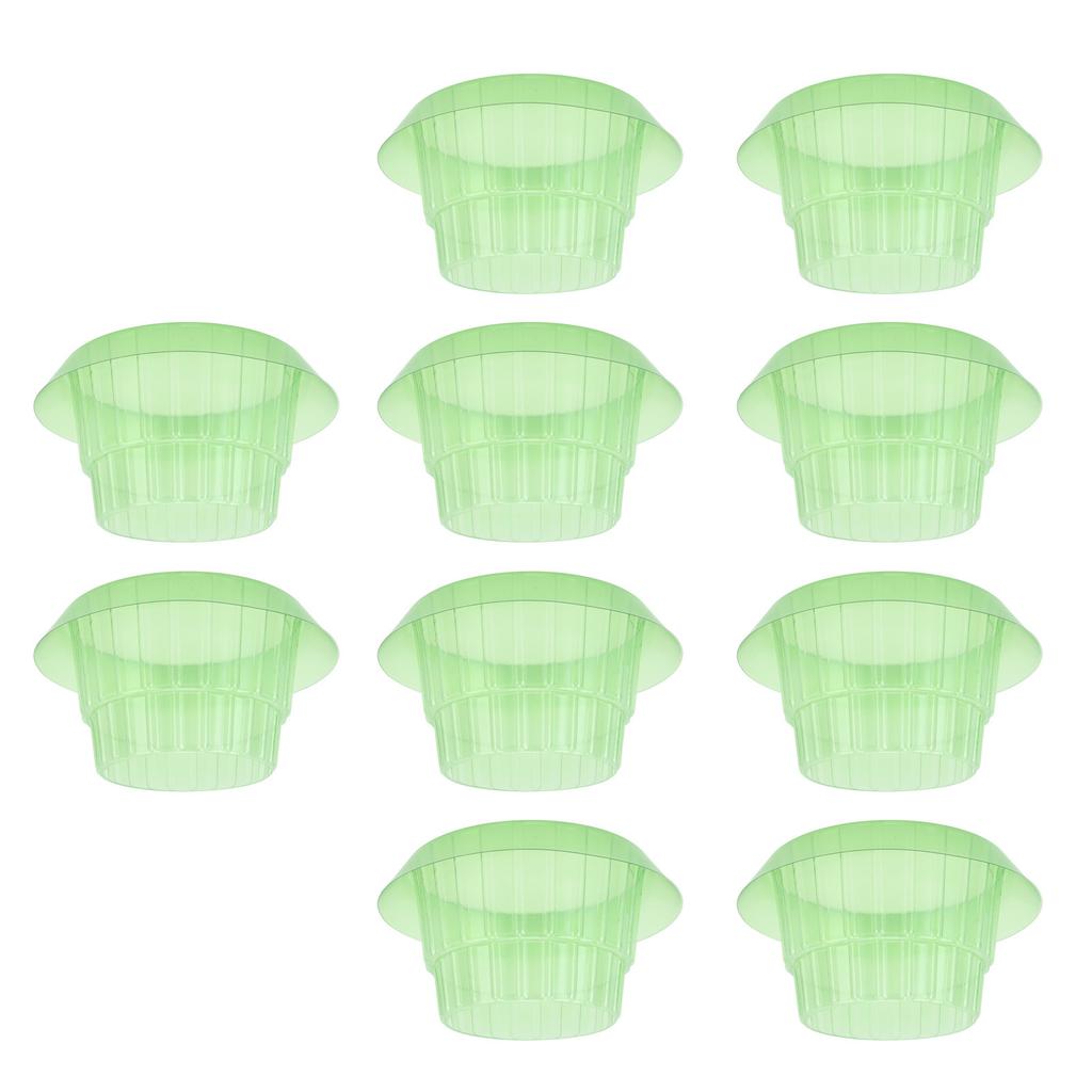 10 шт. Зеленые садовые колпаки, пластиковые круглые крышки для растений, многоразовые купола для увлажнения семян растений для дома