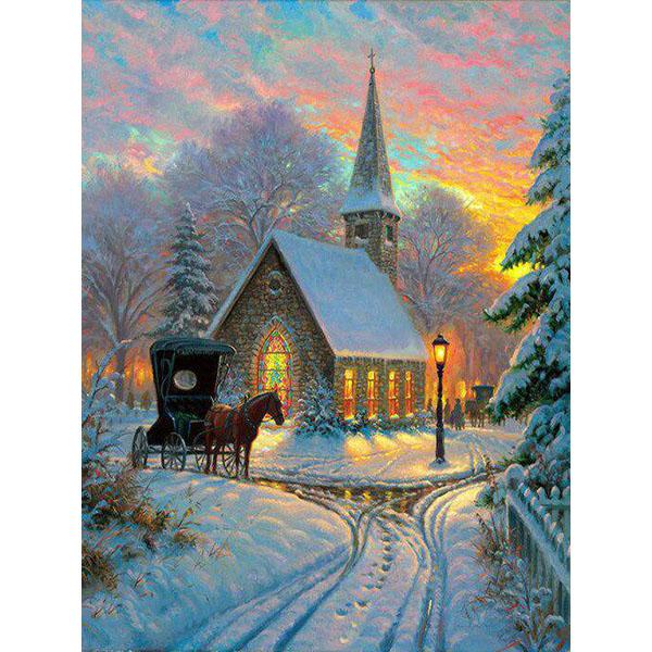 5D DIY Набор для алмазной живописи Весна и зима Искусство Алмазная вышивка Стразы Украшения для дома