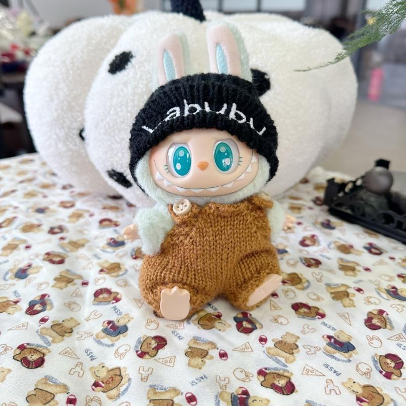 Suitable for V1 V2 V3 Labubu Doll Clothes Set Cute Doll Overalls DIY Clothing Accessories Children's Toys Birthday Gift Sitting at a Party for Suits