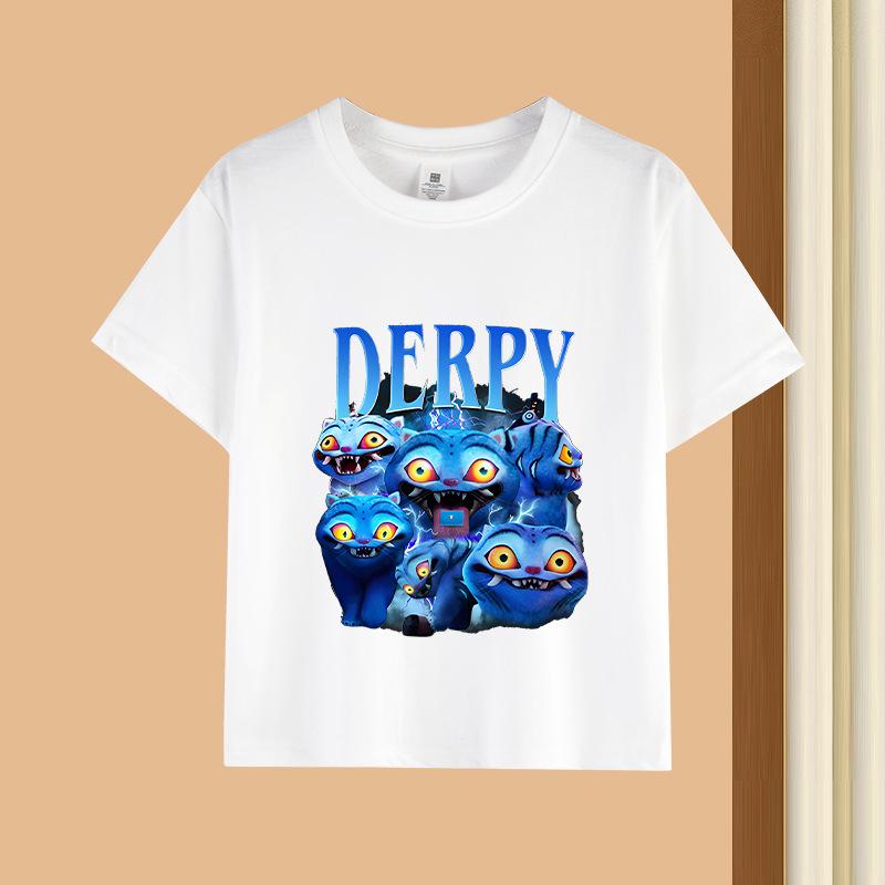 Kpop Korean Wave Witch Hunting Team Tiger Printed Children's T-shirt