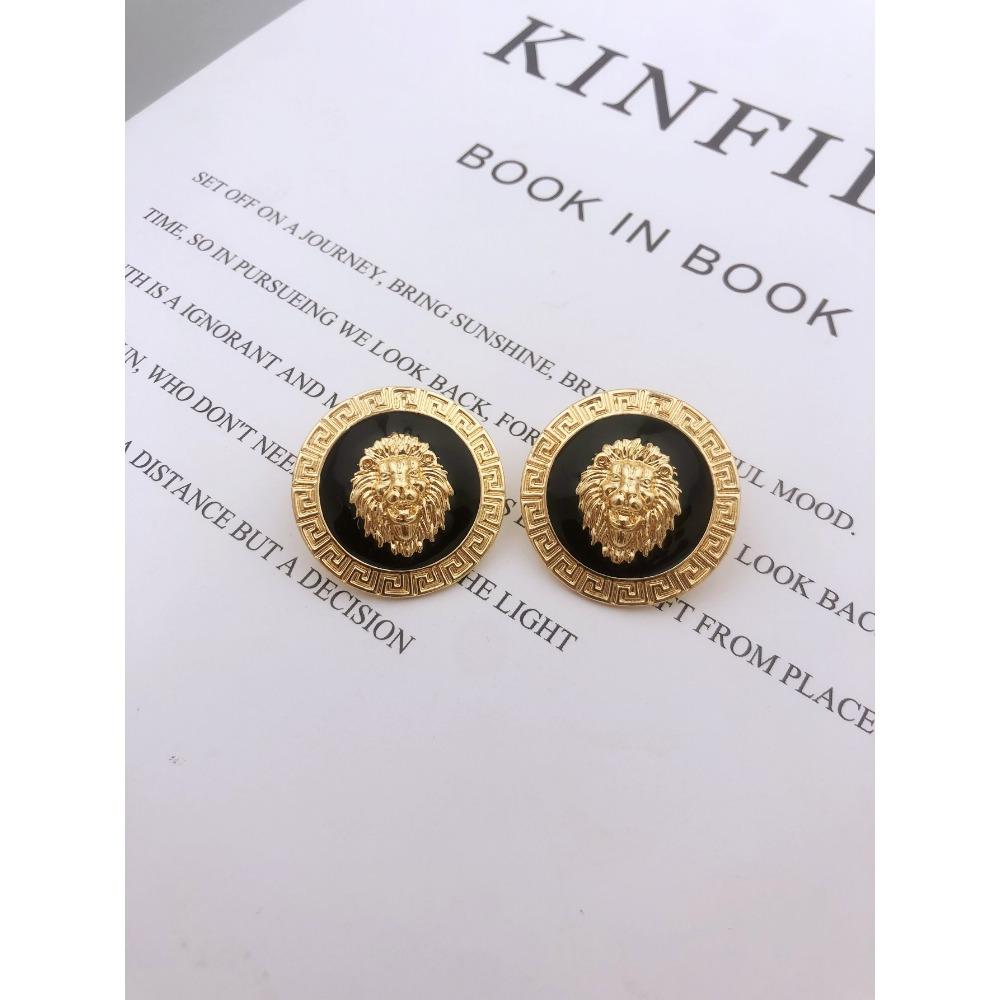 Женские серьги с преувеличенной головой льва, модные и качественные украшения из сплава