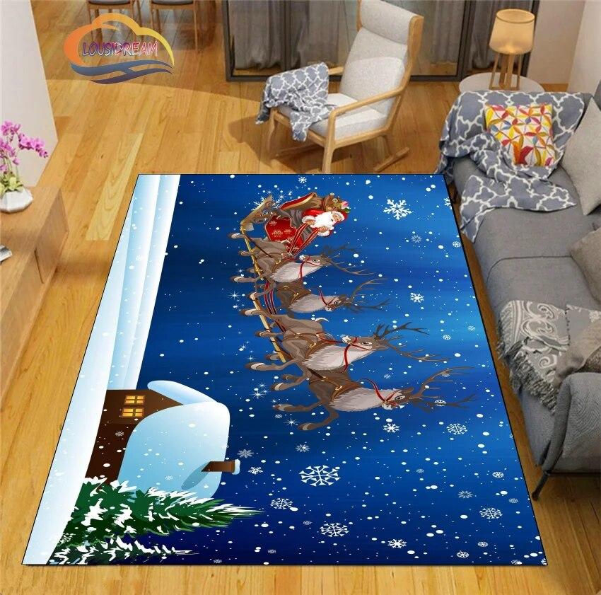 Рождественские коврики с 3D принтом, ковер, модный коврик для спальни, гостиной, офиса, детей, домашний декор