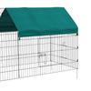Outdoor and Indoor Rabbit Cage with Roof, 220x85x103cm, Green