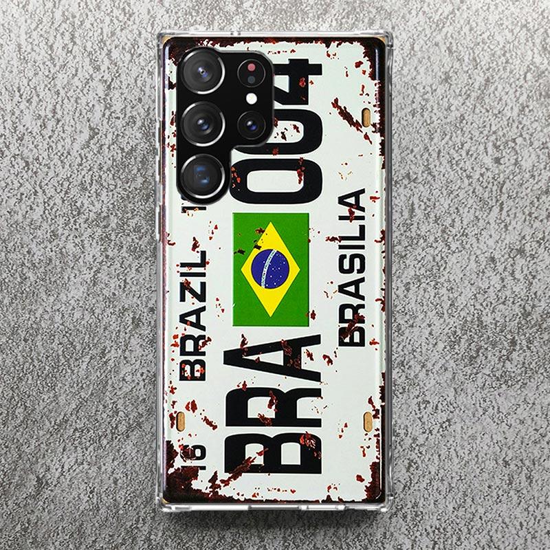 License New York Plate Number Phone Case For Samsung Galaxy S25 S24 S23 Ultra S22 Plus S21 S20 FE S10 + S25Ultra S24U Soft Cover