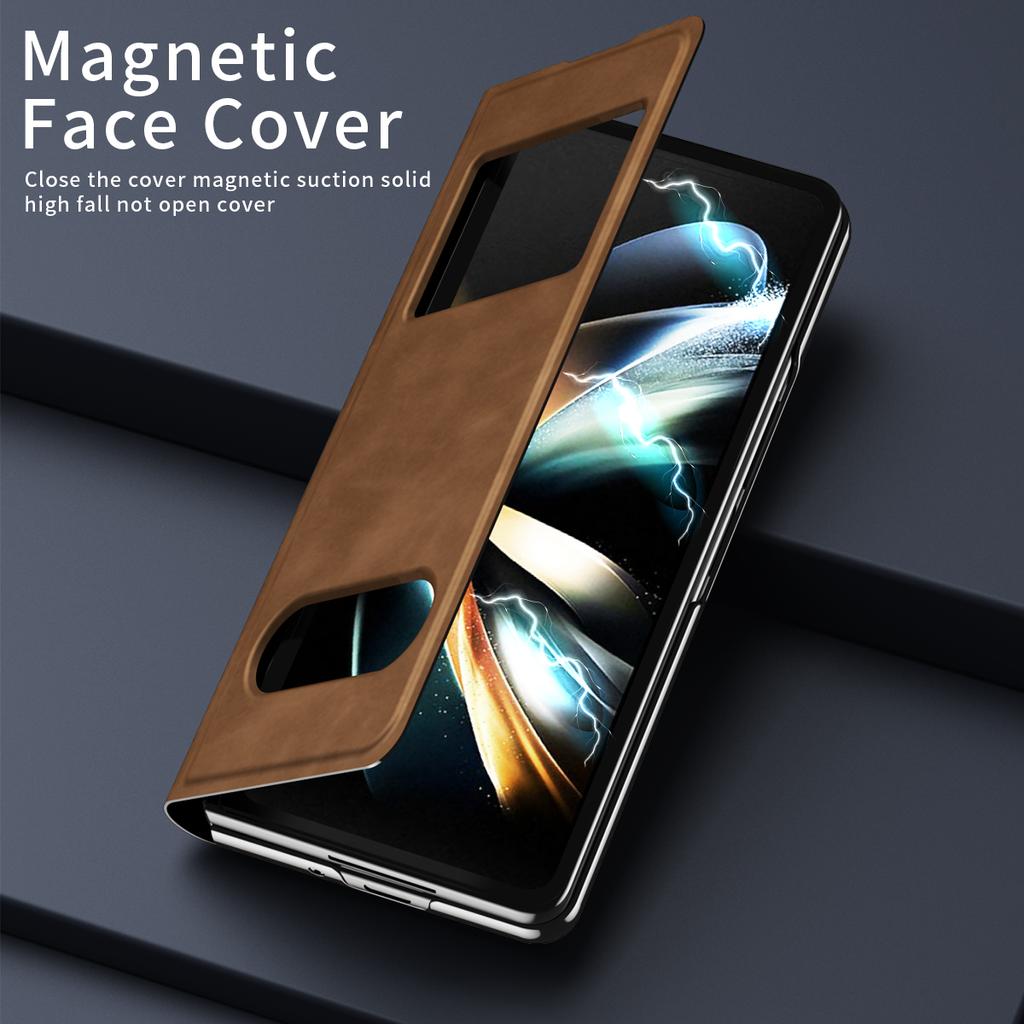 Anti -Scratch Fashion Full Body Leather Case For Samsung Galaxy Z Fold 4 5g Fold4 Fold3 Fold2 Fold 2 3 Zfold4 Fold4 Phone Cases