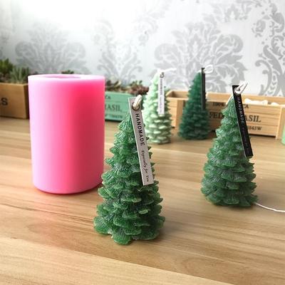 3D Восковая Рождественская Елка Свеча Силиконовая Форма Рождественский Подарок для Друзей Десерт Желе Мороженое Формы для Арома свечей