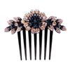 Women Headdress Hair Accessories Bride Headpiece Hair Comb Hairpin Inlaid Flower Shiny Rhinestone
