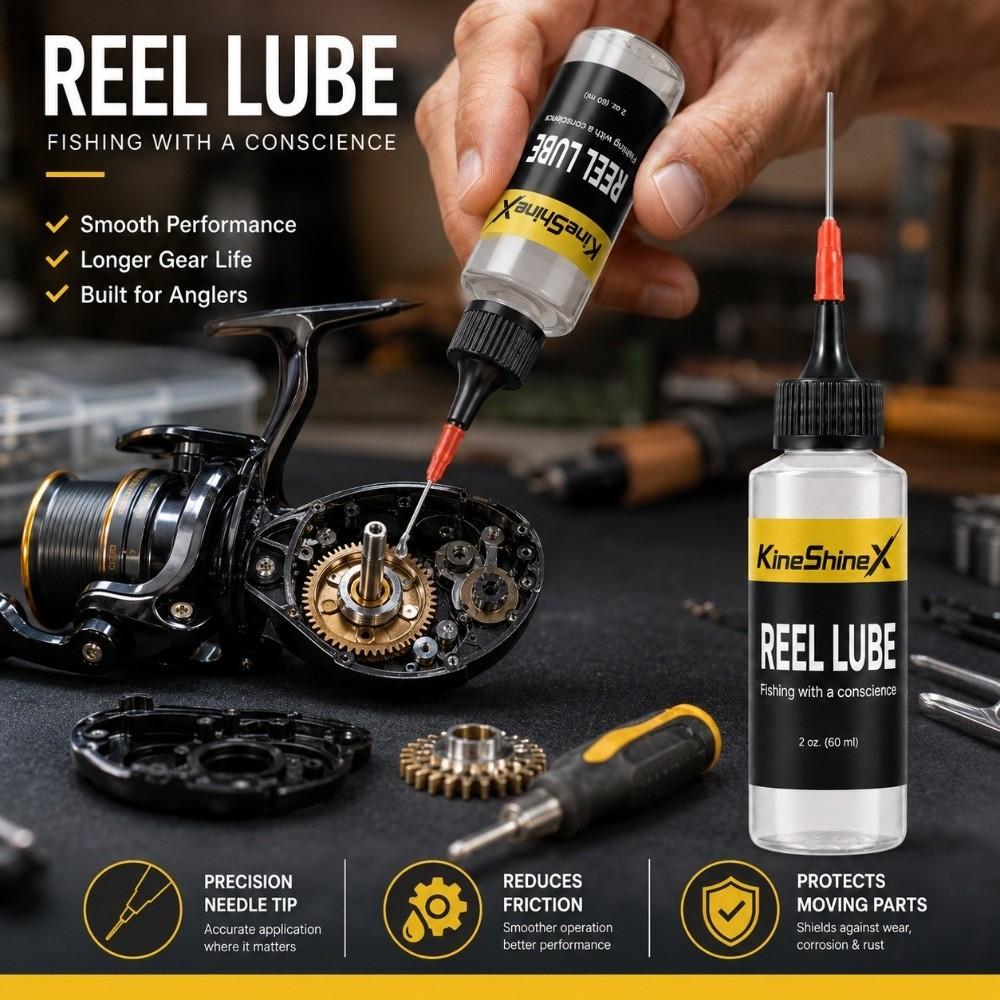 60ml Fishing Reel Lubricant Needle Nose Applicator Fishing Gear Oil Fishing Reel Maintenance