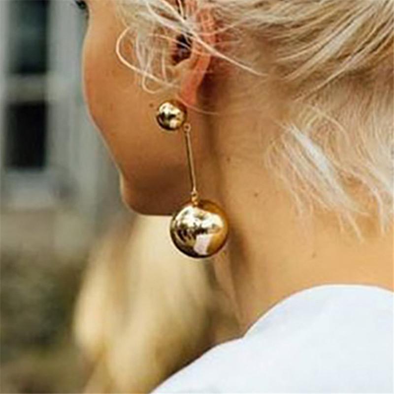 Винтажные серьги-подвески с большим шаром, женские, в европейском и американском стиле, длинные серьги-подвески, украшения для вечеринок и путешествий