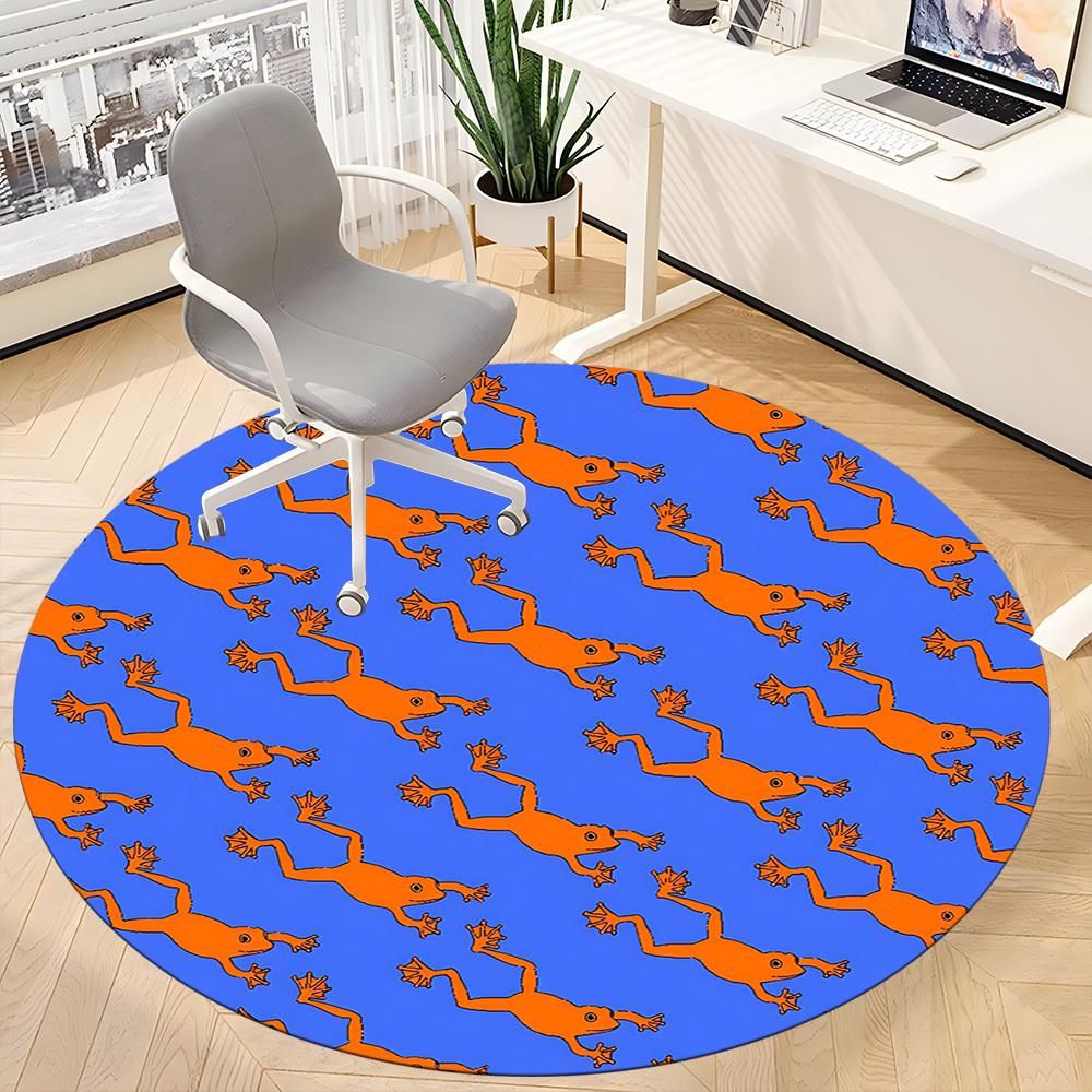 1pc Frog Pattern Chair Carpet for Office, Non-slip, Soft and Durable Office Rug for  Decoration, Perfect for Office yy260105016