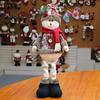 Snowman Doll Small Standing Lint Cute Christmas Doll for Showcase