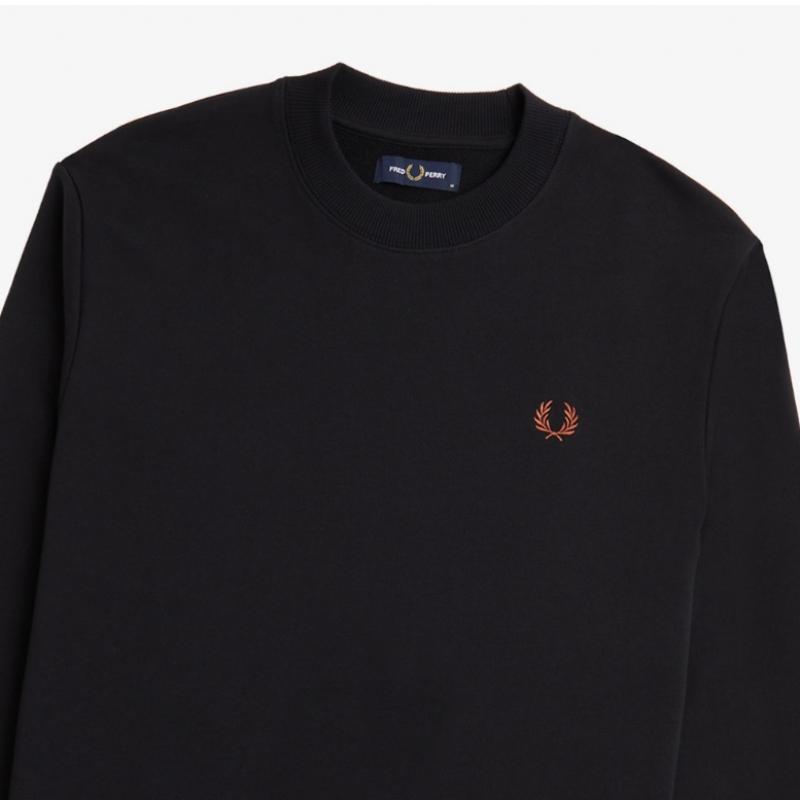 Fred Perry [базовый] Толстовка с круглым вырезом, черная Afpm2437535 X56