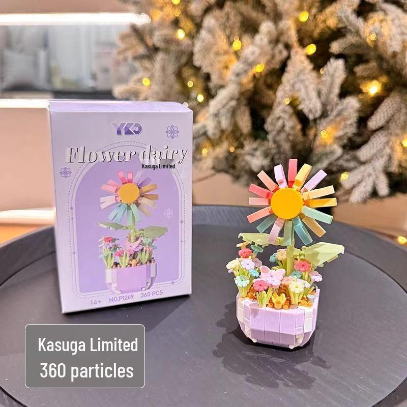 Подарок ко Дню учителя: Совместимые кубики Lego Букет и Суккуленты Игрушки