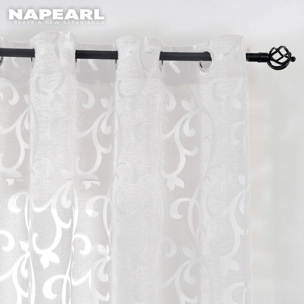 1 PC NAPEARL Modern Bedroom Sheer Curtain Fashion Living Home Window Curtain Jacquard Tulle Curtain