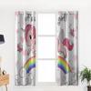 Мультяшный милый единорог окна шторы для гостиной детской спальни оконные шторы кухонные шторы 2 панели cortinas