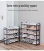 Modern Space-Saving Multi-Layer Shoe Rack: Punch-Free Assembly, Painted Finish for Living Room Storage