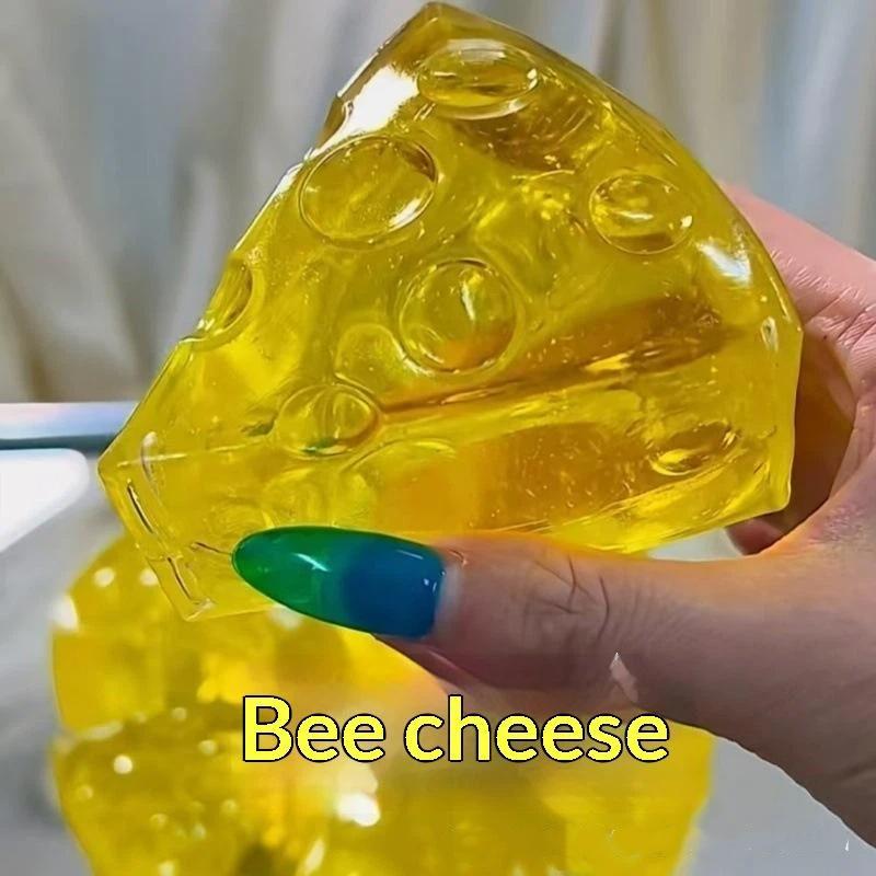 Soft Mochi Honey Cheese Squishy Fidget Toy Square Squeeze 1PC for Adults Office Desk Anxiety Relief Decor