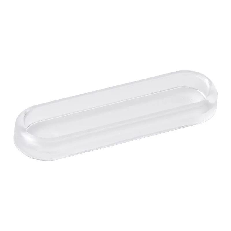 4Pcs Transparent Soft Pu Door Handle Kitchen Cabinet Glass Sliding Door Drawer Handle Self-Adhesive Sliding Door Handle