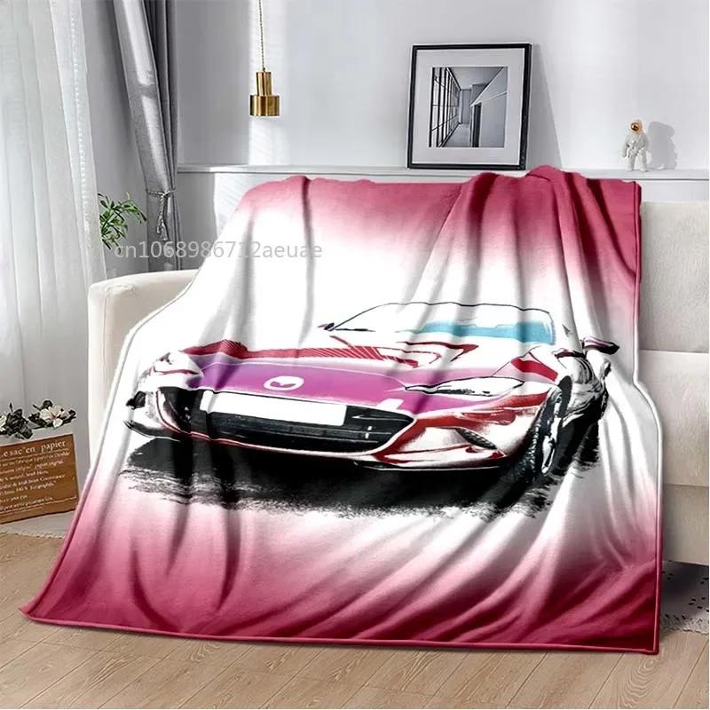 Неоновое японское искусство Miata Car Printed фланелевое одеяло легкое теплое плюшевое одеяло для кровати, дивана, кресла