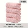 4-Pack Waffle Weave Super Soft Bath Towels, Ultra Absorbent Quick-Dry Microfiber Towels for Adults, Soft Textile & Travel Towels