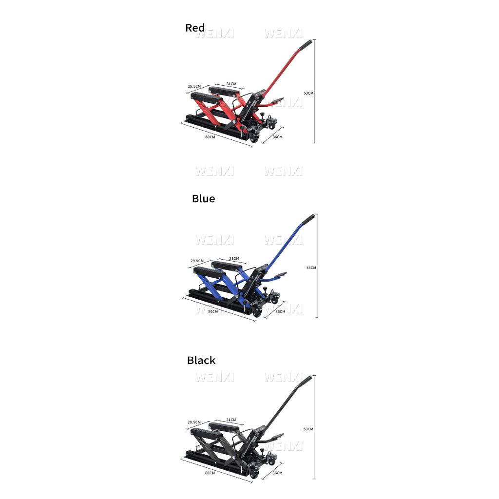 Hydraulic Motorcycle Lift Stand 680kg Capacity Portable Scissor Jack Hoist Platform for Bike Repair & Maintenance