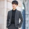 Весенне-осенний клетчатый маленький мужской костюм корейская версия модный облегающий грубый красивый повседневный пиджак топ