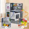 Cuisine en bois pour enfants Premium Green Series, LED et sons, hauteur réglable 83/97 cm (GS0057-1)