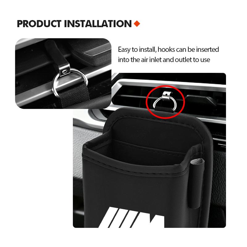 AAAQO1 Car Dashboard Air Vent Storage Bag Vehicle Hanging Organizer Box For BMW M Performance Alpina M3 M5 M6 X1 X3 X4 X5 G20