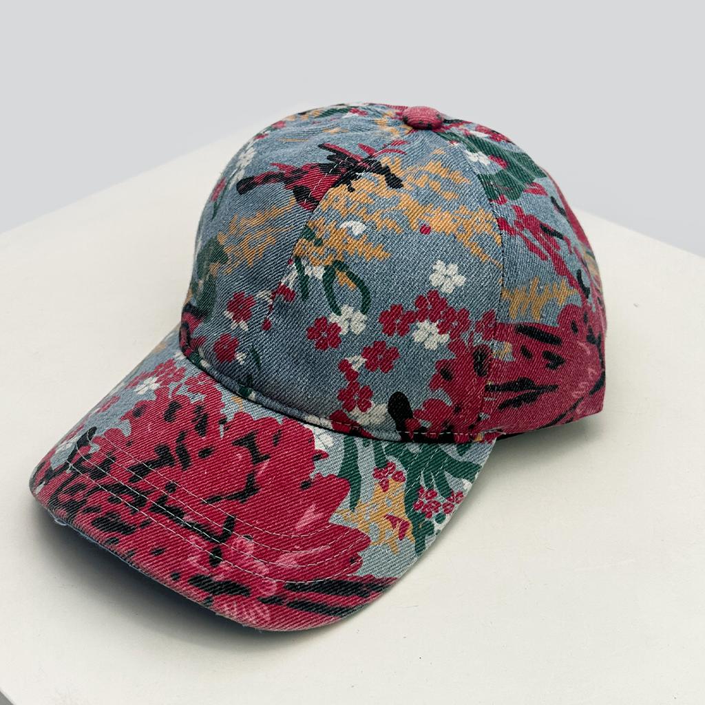 Baseball Plants And Flowers Printed School Old Vintage Women New Brand Latest Fresh Caps Peaked Hats Sunshade Casual Versatile Elegant Outdoor