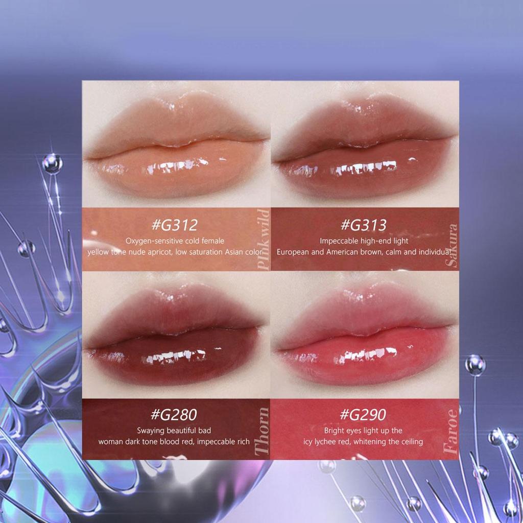 UHUE Зеркальная помада - Высокий блеск, Увлажняющая, Стойкая, 3,7 г