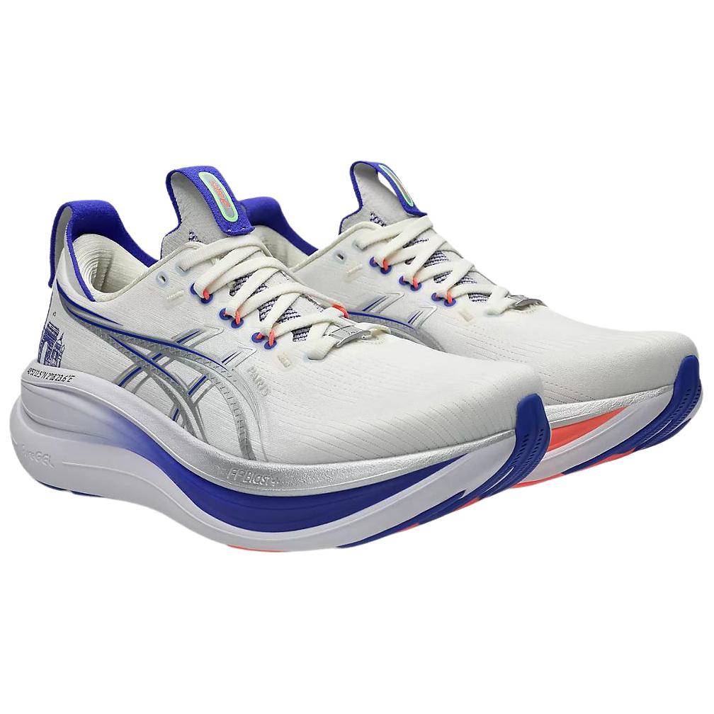 Asics Кроссовки для бега Gel-Nimbus 28 Удобные Унисекс Белый Синий 1013A208-100