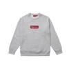 Supreme FW18 Худи с логотипом-коробкой Пепельно-серый Классический круглый вырез Пуловер Унисекс Серый SUP-FW18-1071