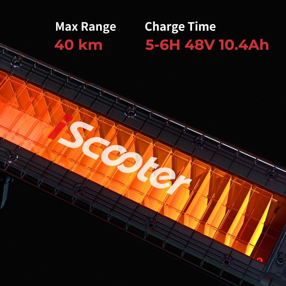 iScooter Электросамокат W8 9.3" - Мотор 500 Вт, Запас хода 40 км, Тройная тормозная система, Внедорожные шины, Управление через приложение