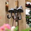 Mushroom Wall Hook Cast Iron Toadstool Hook Hanger Indoor Outdoor Use Decorative Hook for Coat And Towel Bathroom Garden Patio Entrance