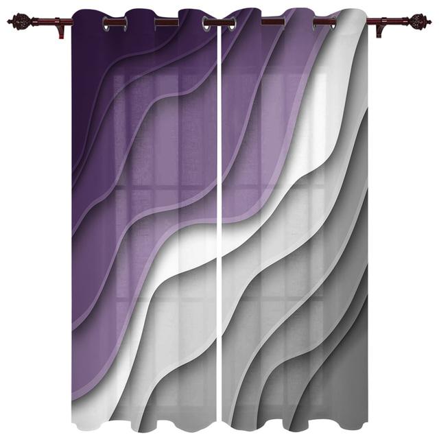 Оранжево-серые градиентные геометрические абстрактные оконные шторы для гостиной, роскошные оконные шторы для спальни, кухни