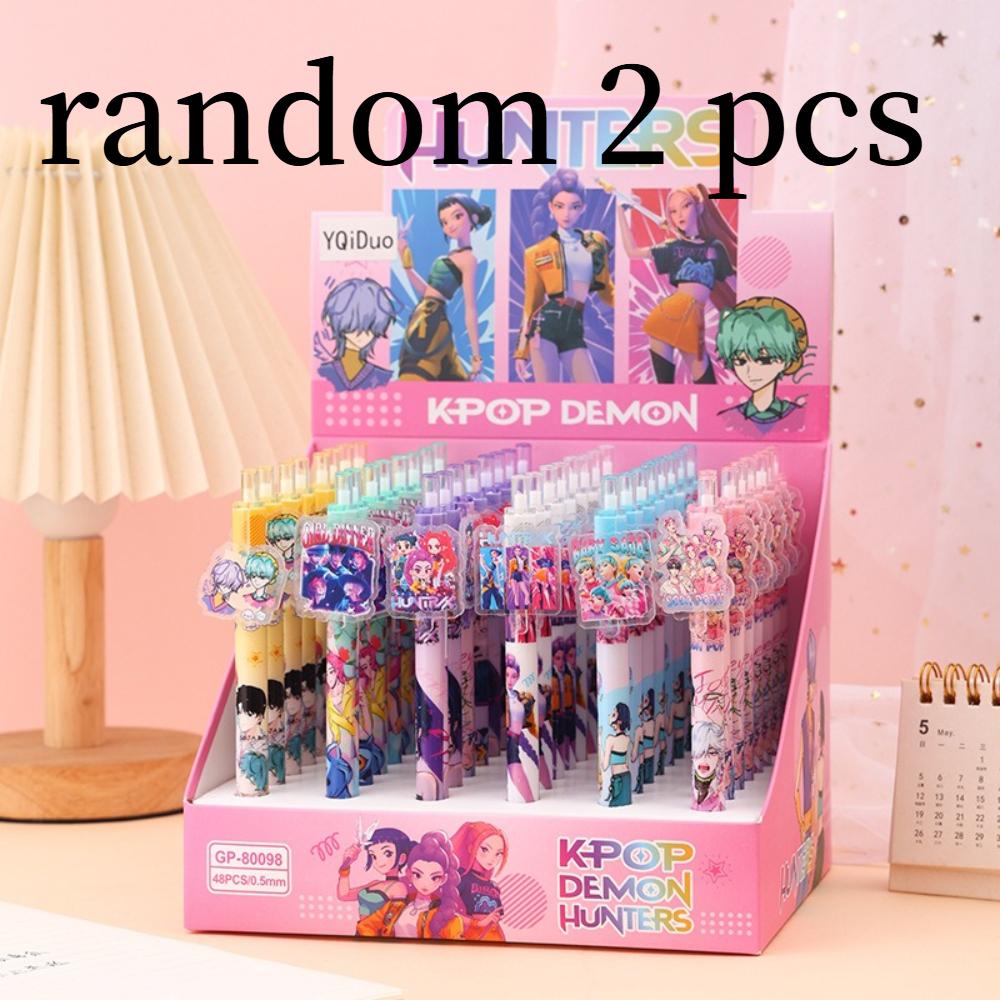 Anime K-pop Demonl Hunter Gel Pen Cute Ballpoint Pen Quick-Drying Smooth Writing Student Office Supplies Stationery Holiday Gift