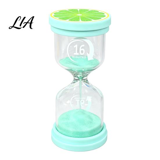Sand Timer for Kids Fruit Kids, Cute Macaron Hourglass 3/8/16/30 Educational Time Concept Toy Mins, Colorful Glass Clock Classroom Reading Desk Decor