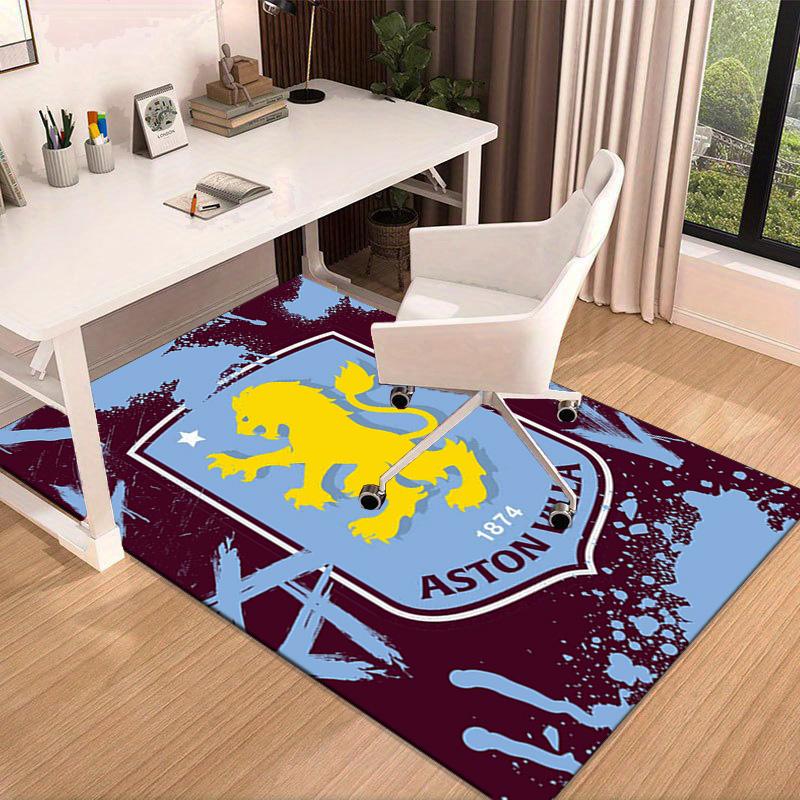 Aston Villa Crest Design Area Rug for Office, Chair Rug, Decorative Carpet Livingroom Mat, Large Size Fan gifts Christmas gifts