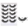 5 пар накладных ресниц, цельный пучок ресниц, густые D-образные изогнутые ресницы, инструмент для макияжа