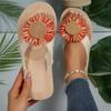 Fashion Women's Fashion Trend Multi-color Sunflower Anti-slip Wear-resistant Soft Bottom Flat Flip Flops